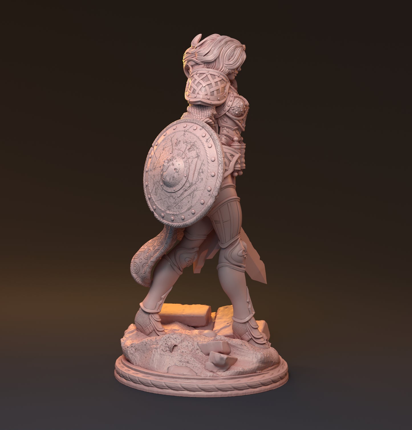 Galdran, Female Warrior | D&D TTRPG Miniature | Hardwitch Games