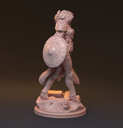 Galdran, Female Warrior | D&D TTRPG Miniature | Hardwitch Games
