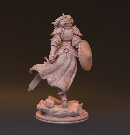 Galdran, Female Warrior | D&D TTRPG Miniature | Hardwitch Games