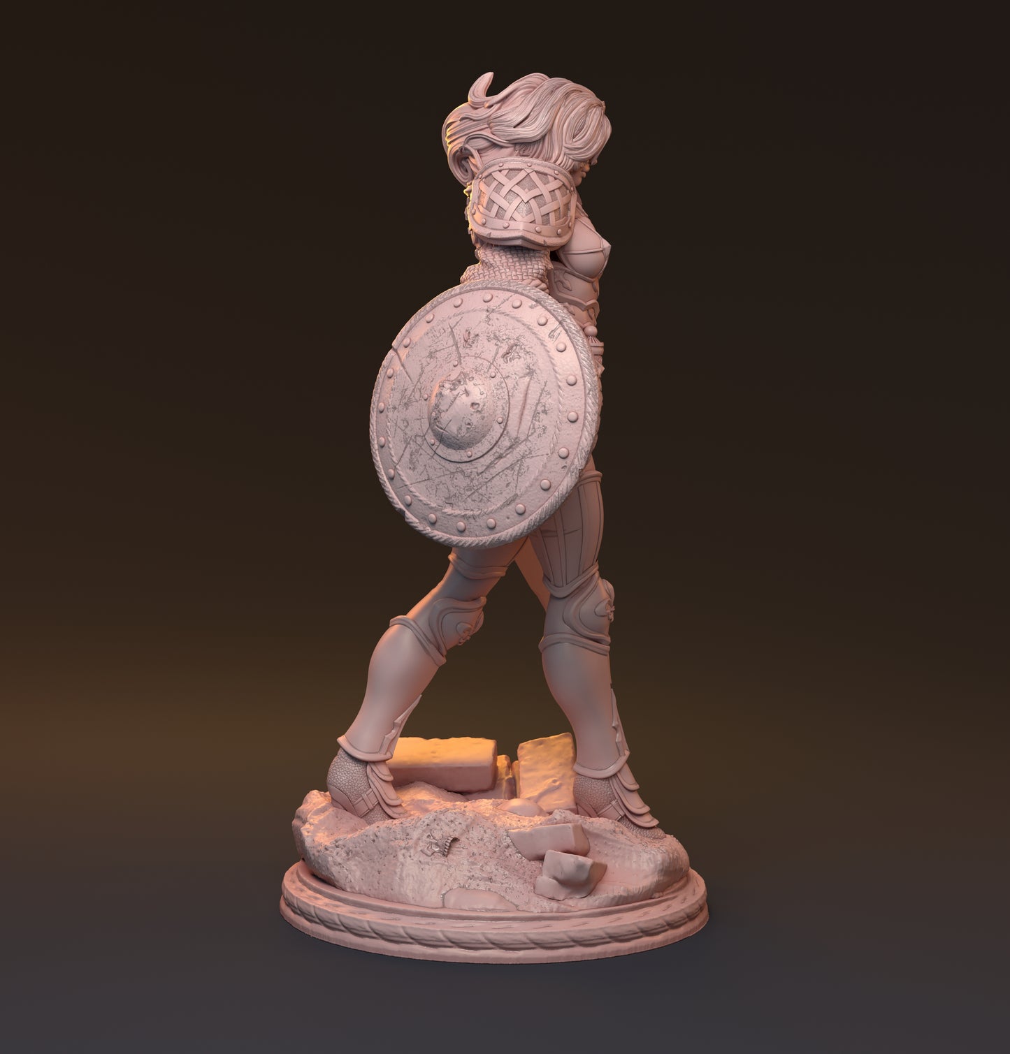 Galdran, Female Warrior | D&D TTRPG Miniature | Hardwitch Games