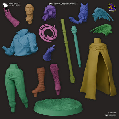 Goddess-Favored Wizard | Resin Garage Kit Figure Game Fan Art | Bulkamancer Sculpts