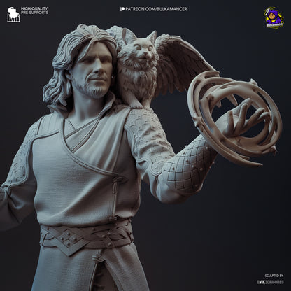Goddess-Favored Wizard | Resin Garage Kit Figure Game Fan Art | Bulkamancer Sculpts