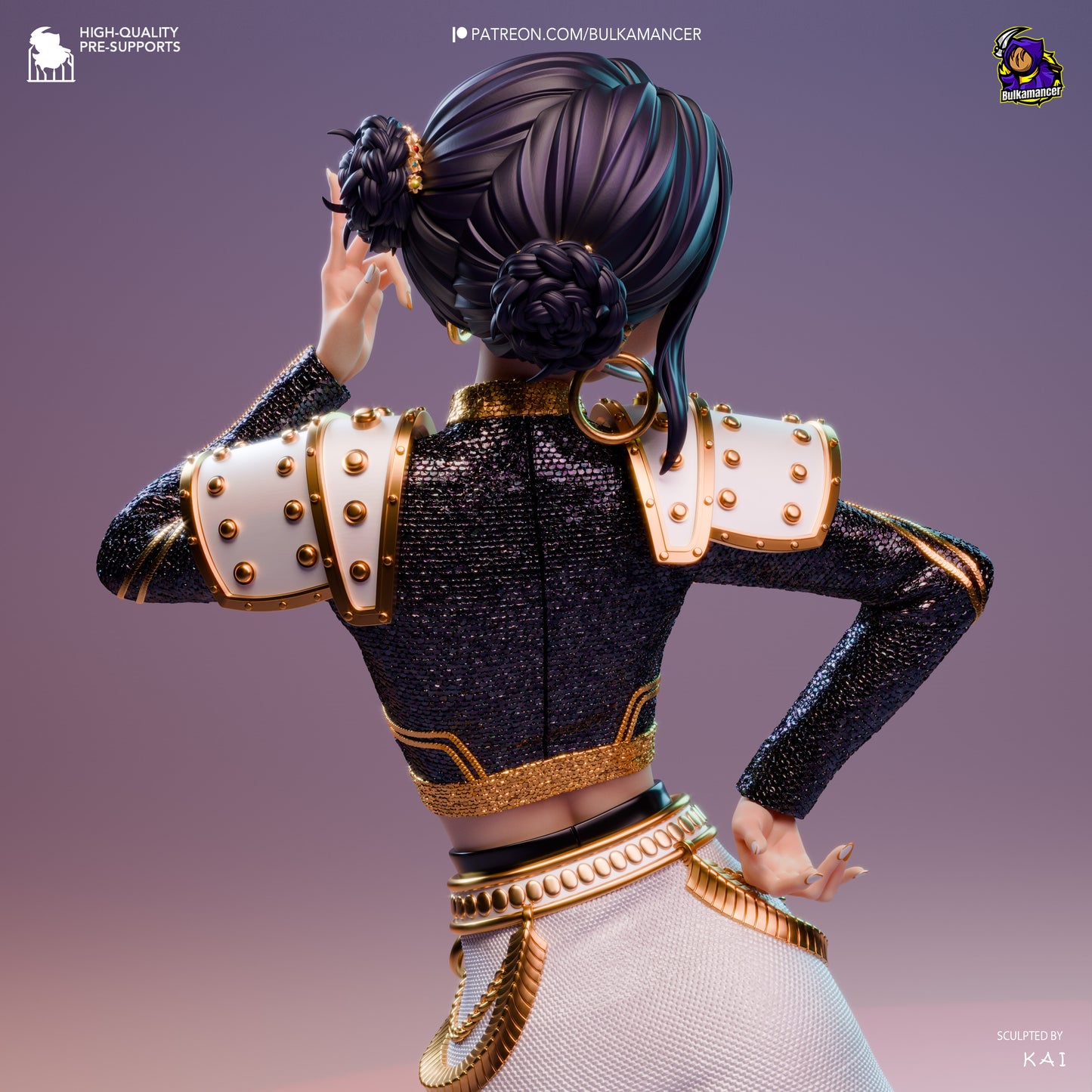 Golden Rapper | Resin Garage Kit Figure Game Fan Art | Bulkamancer Sculpts