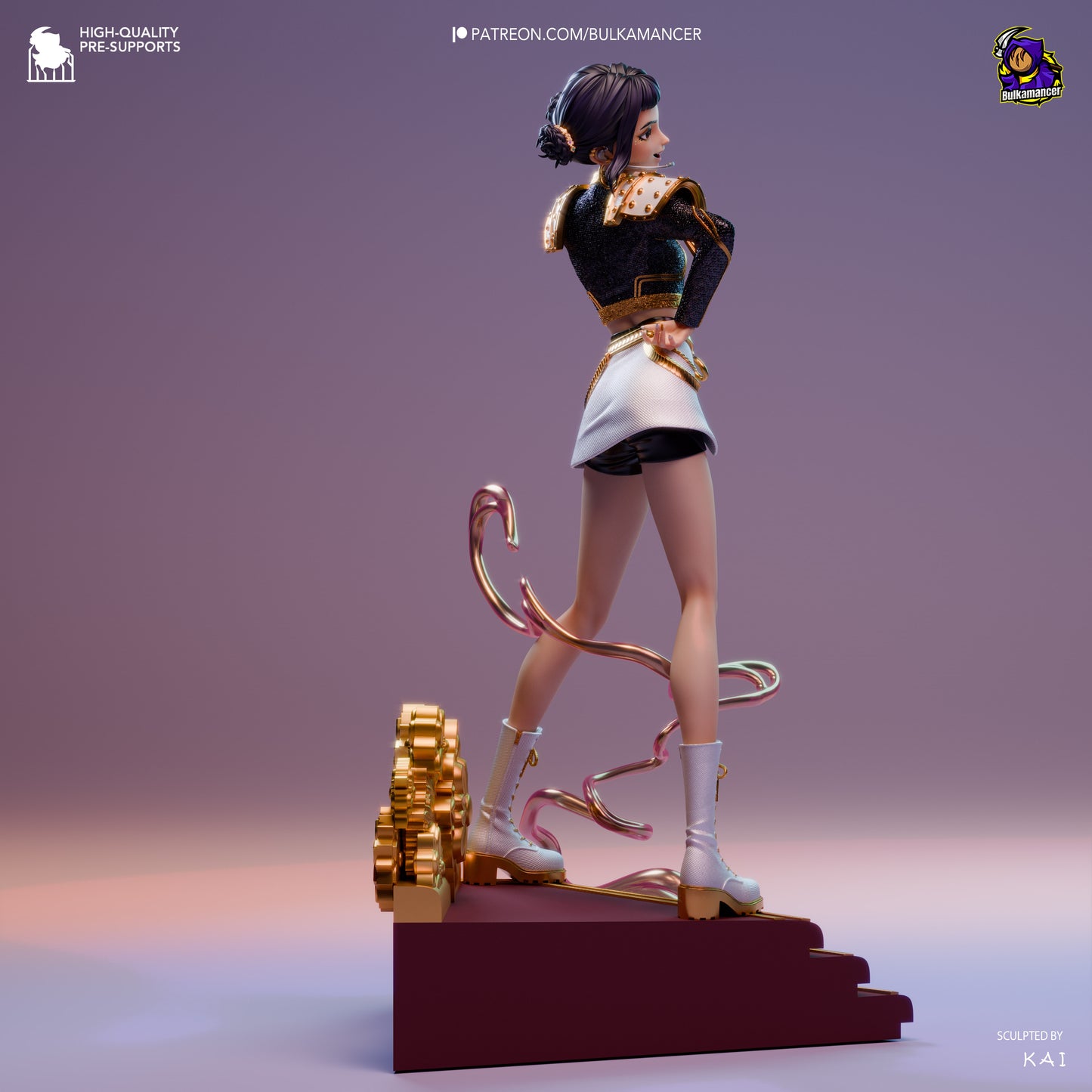 Golden Rapper | Resin Garage Kit Figure Game Fan Art | Bulkamancer Sculpts