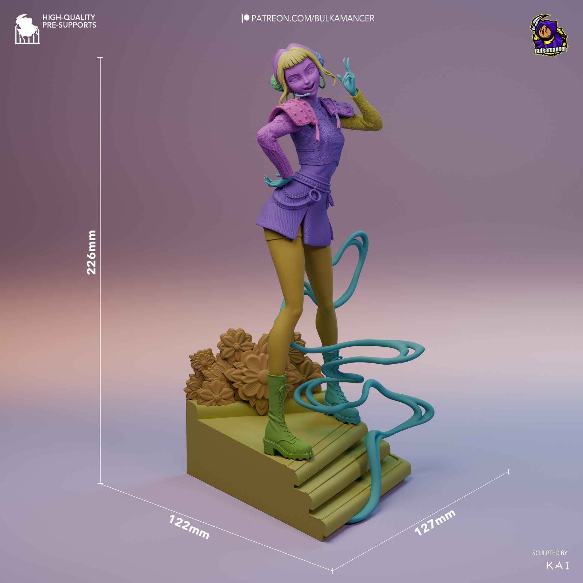 Golden Rapper | Resin Garage Kit Figure Game Fan Art | Bulkamancer Sculpts