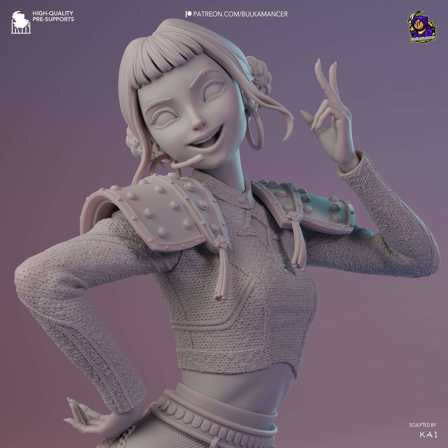 Golden Rapper | Resin Garage Kit Figure Game Fan Art | Bulkamancer Sculpts