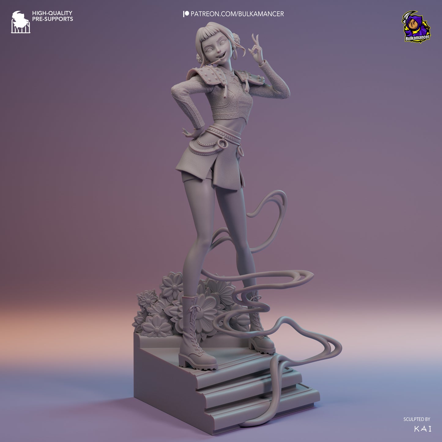 Golden Rapper | Resin Garage Kit Figure Game Fan Art | Bulkamancer Sculpts
