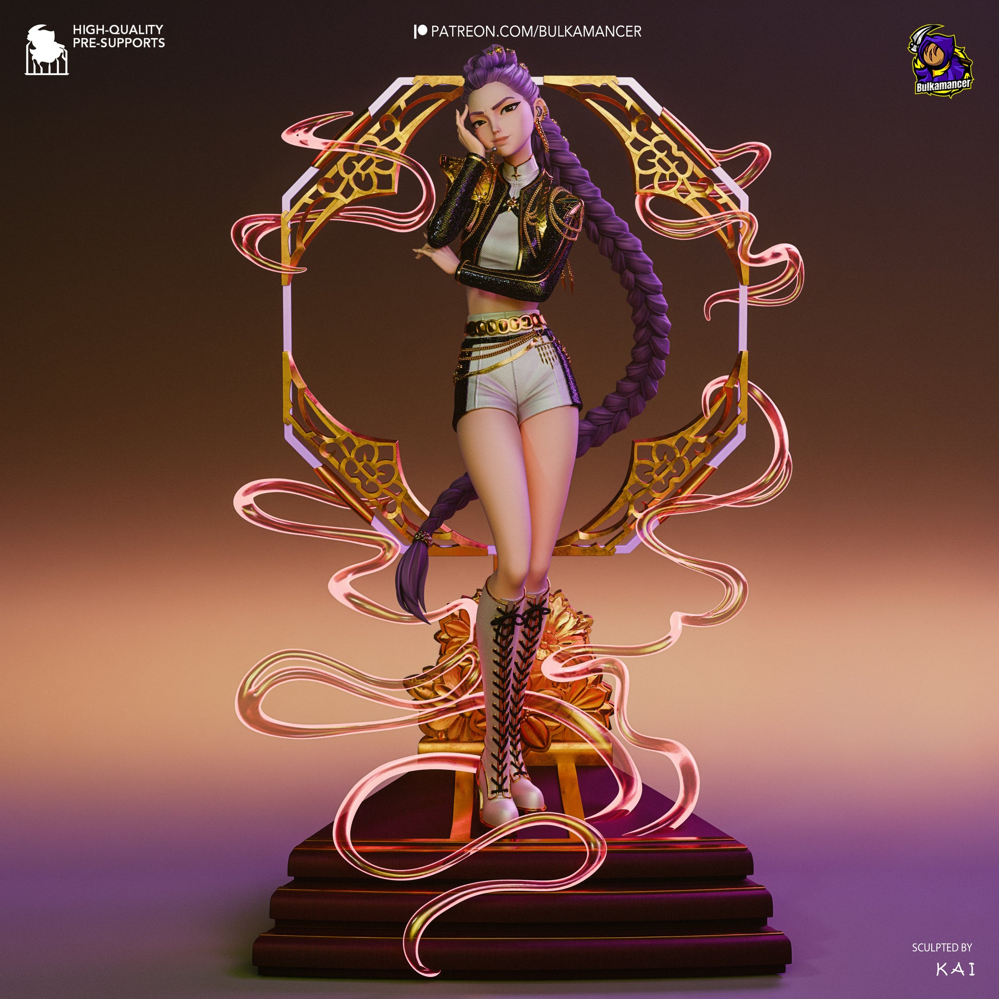 Golden Vocalist | Resin Garage Kit Figure Game Fan Art | Bulkamancer Sculpts