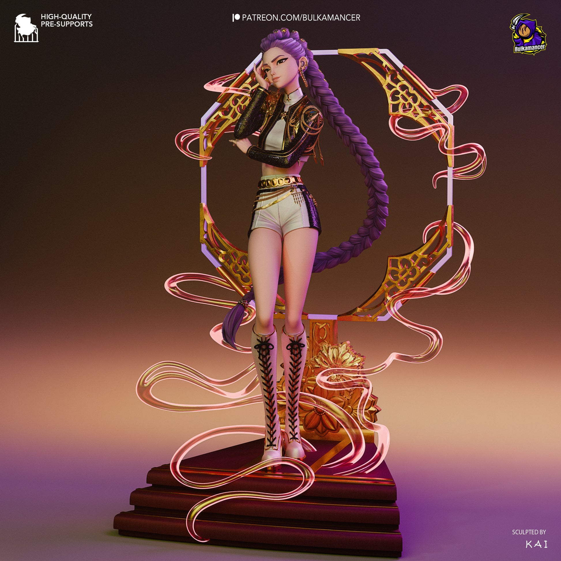 Golden Vocalist | Resin Garage Kit Figure Game Fan Art | Bulkamancer Sculpts