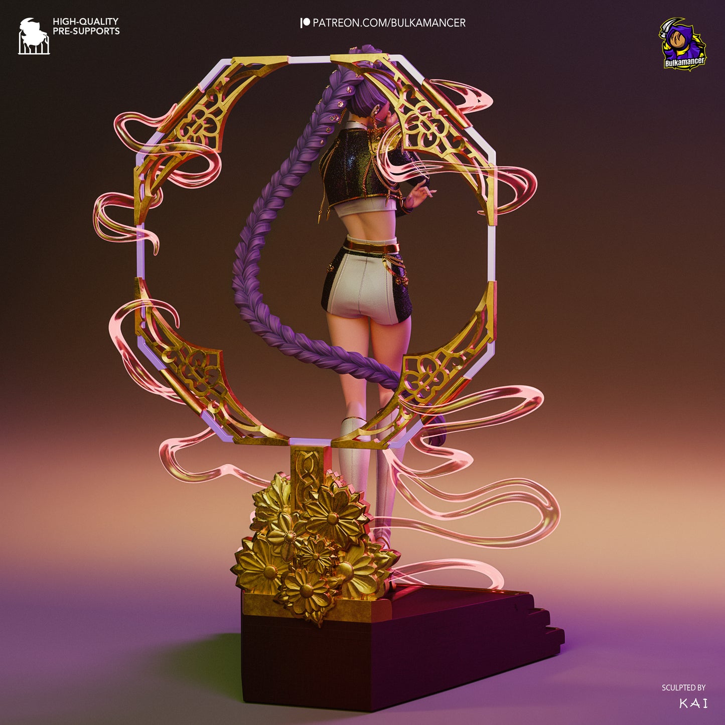 Golden Vocalist | Resin Garage Kit Figure Game Fan Art | Bulkamancer Sculpts