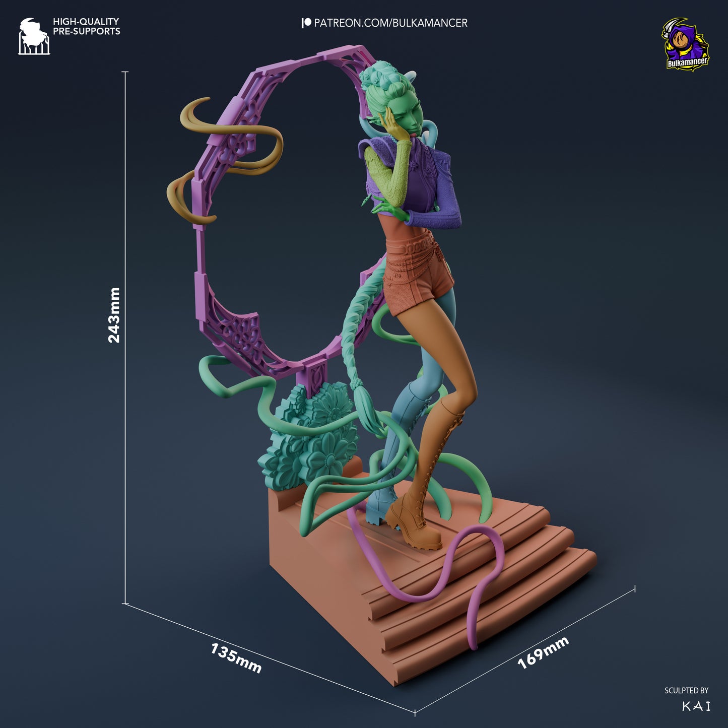 Golden Vocalist | Resin Garage Kit Figure Game Fan Art | Bulkamancer Sculpts
