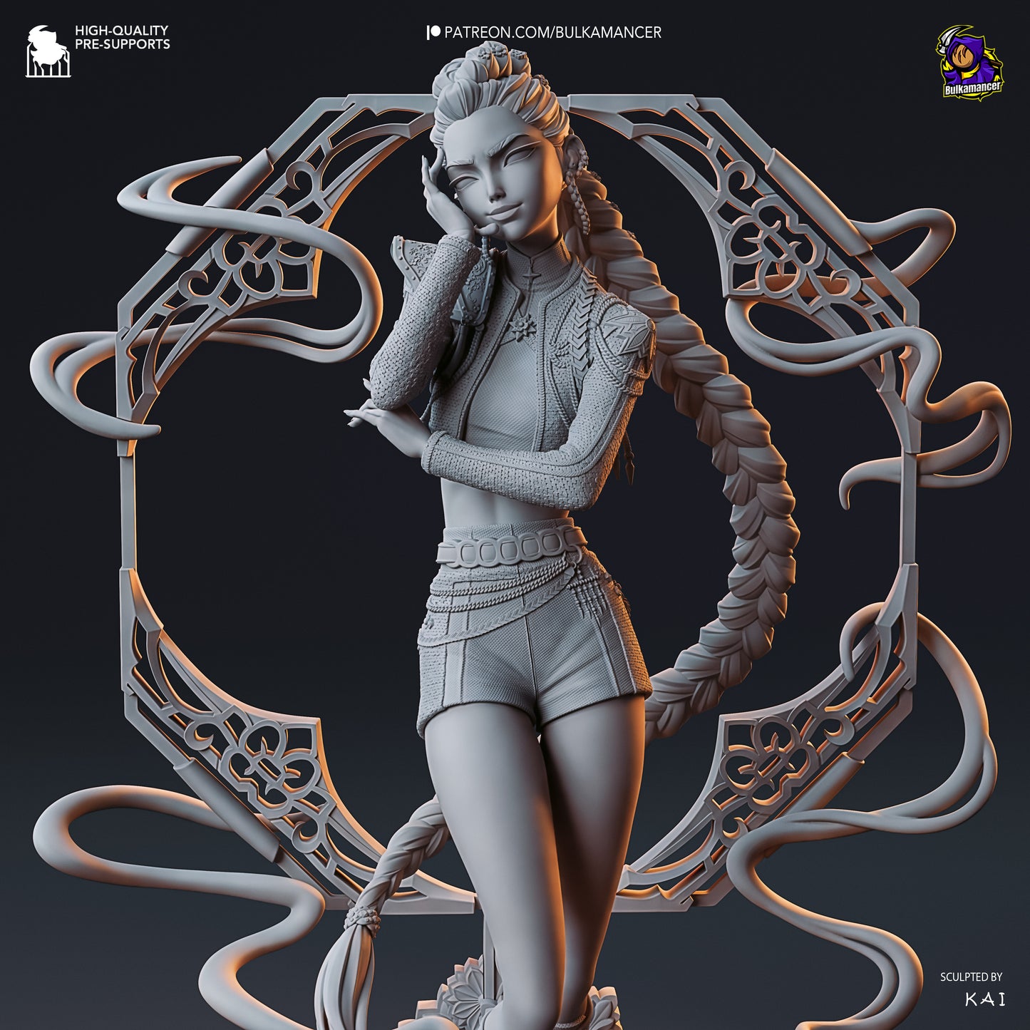 Golden Vocalist | Resin Garage Kit Figure Game Fan Art | Bulkamancer Sculpts