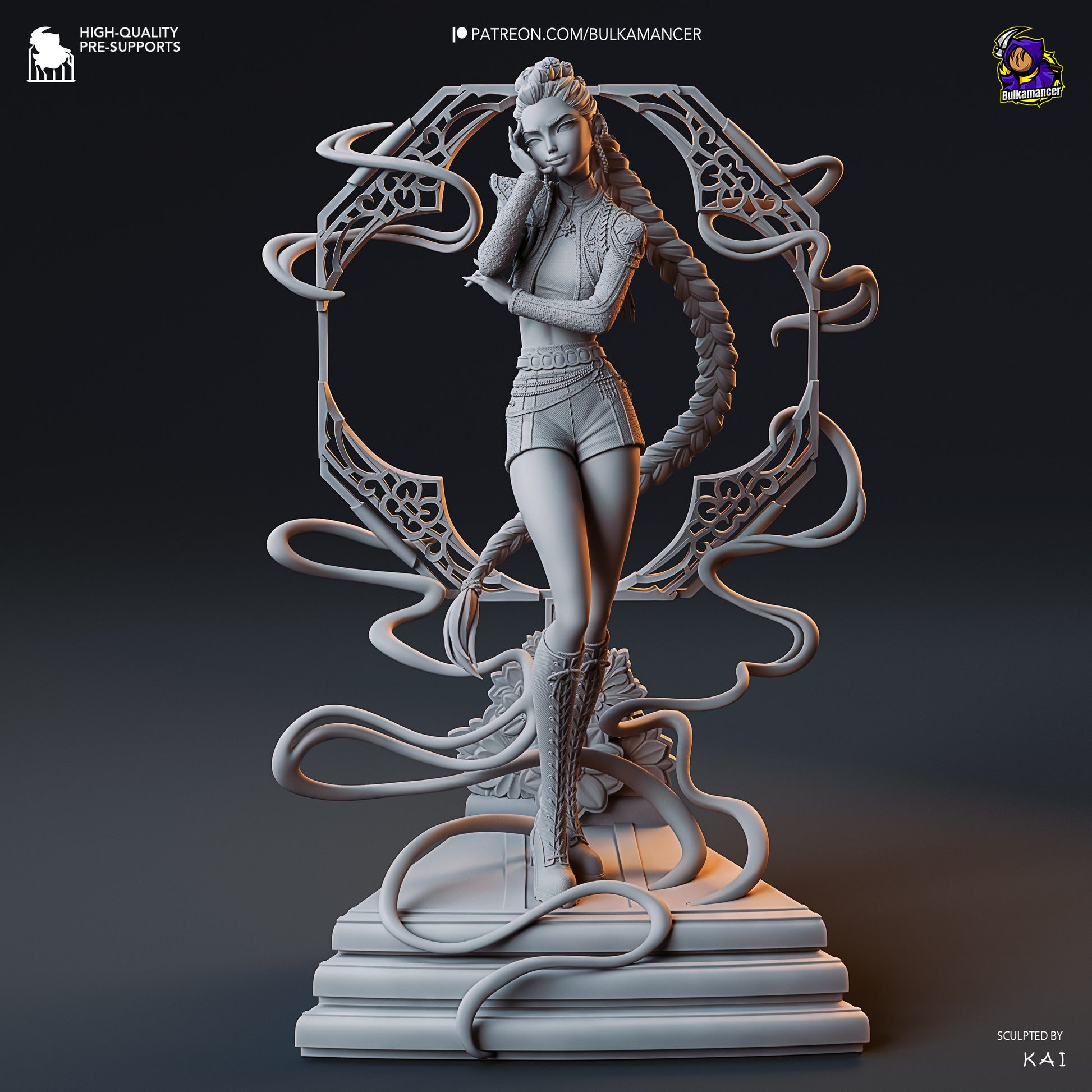 Golden Vocalist | Resin Garage Kit Figure Game Fan Art | Bulkamancer Sculpts