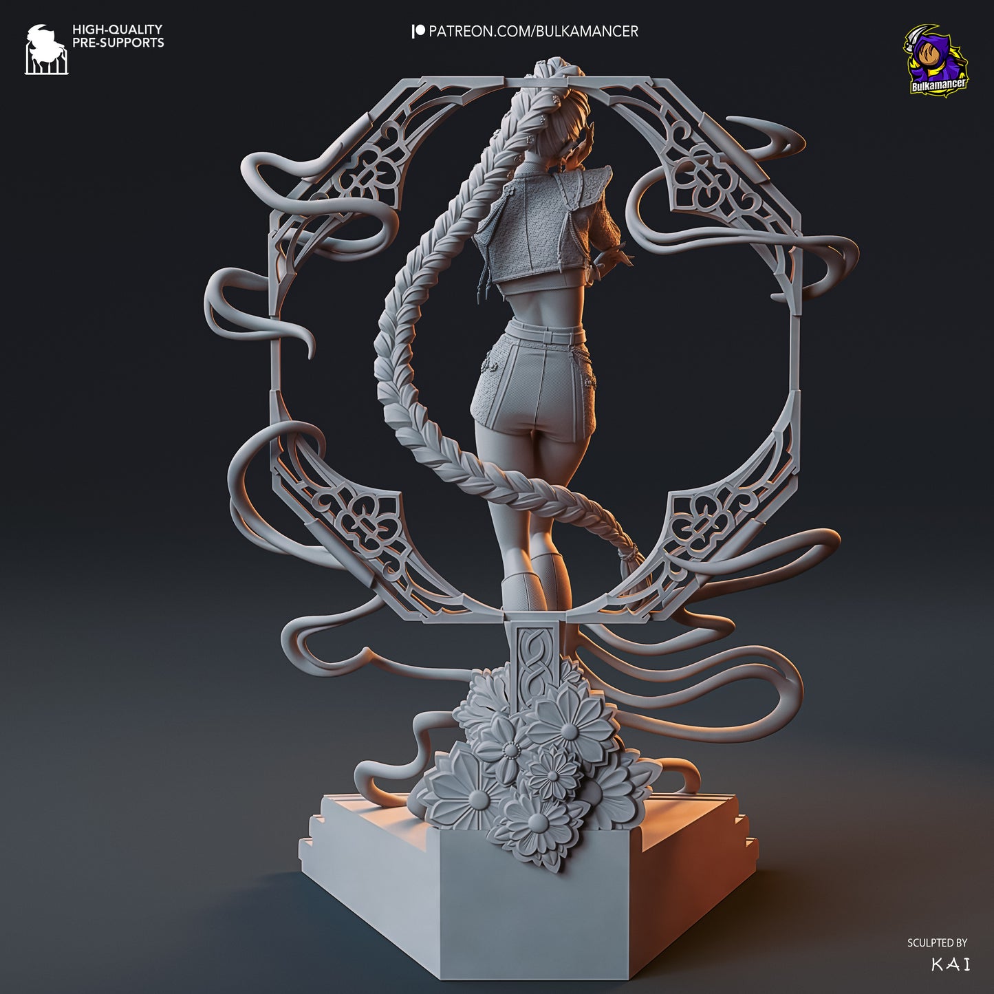 Golden Vocalist | Resin Garage Kit Figure Game Fan Art | Bulkamancer Sculpts