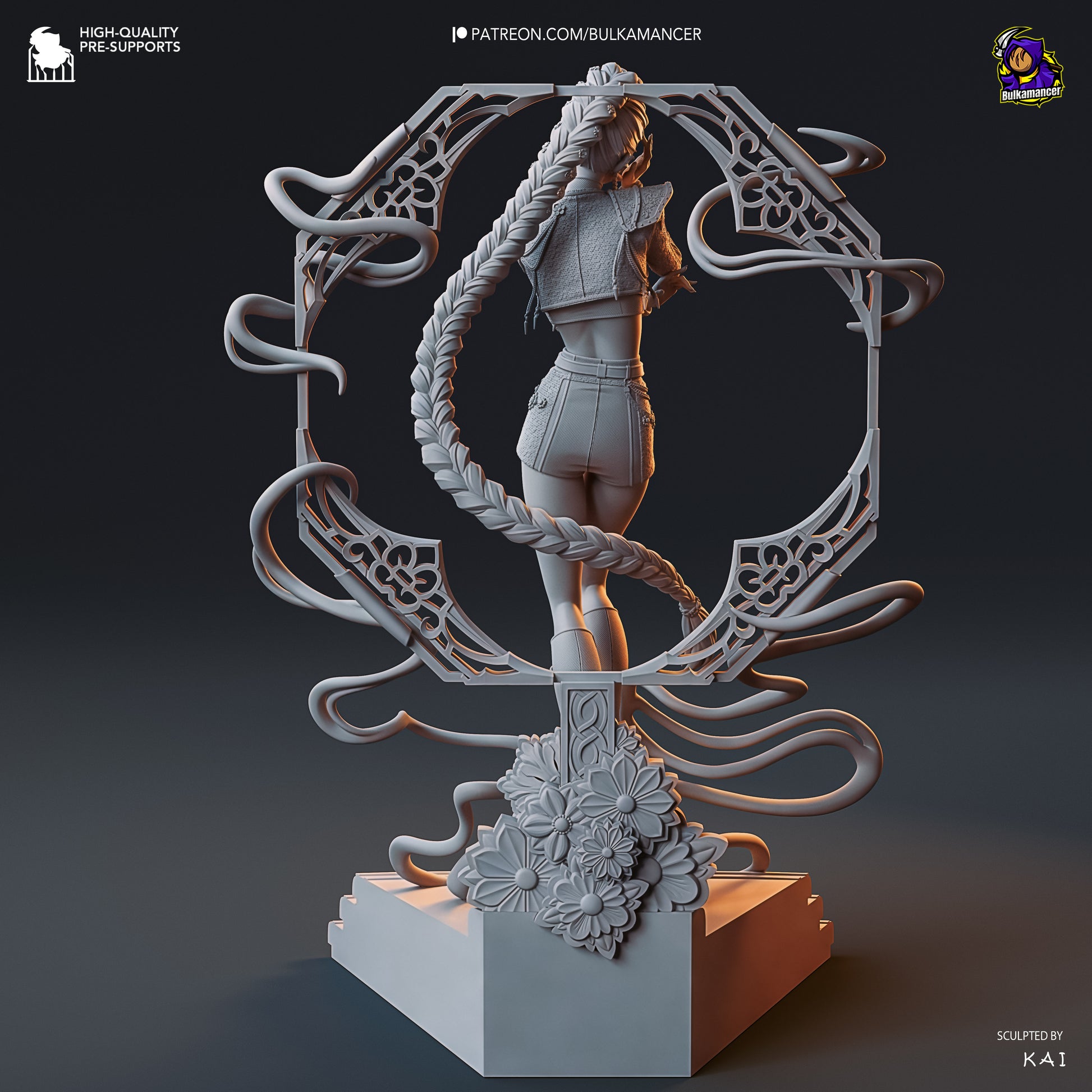 Golden Vocalist | Resin Garage Kit Figure Game Fan Art | Bulkamancer Sculpts