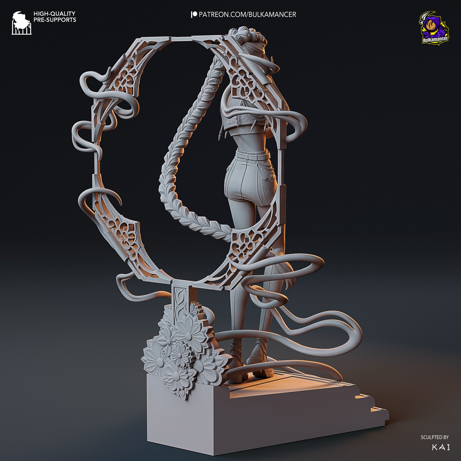 Golden Vocalist | Resin Garage Kit Figure Game Fan Art | Bulkamancer Sculpts