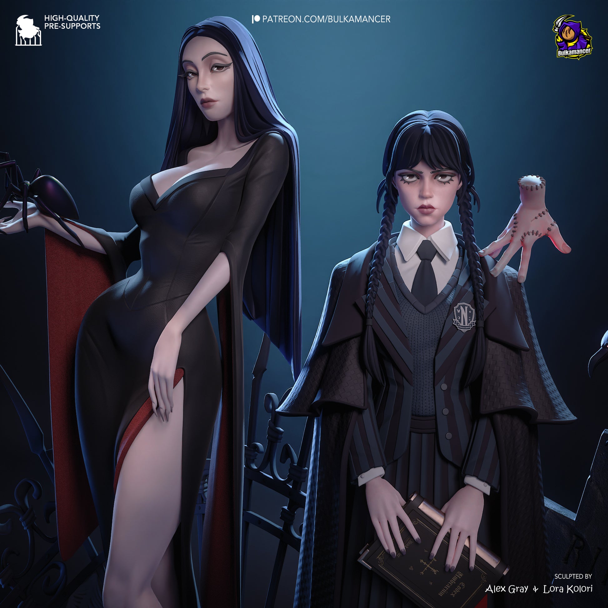 Gothic Duo | Resin Garage Kit Figure Game Fan Art | Bulkamancer Sculpts
