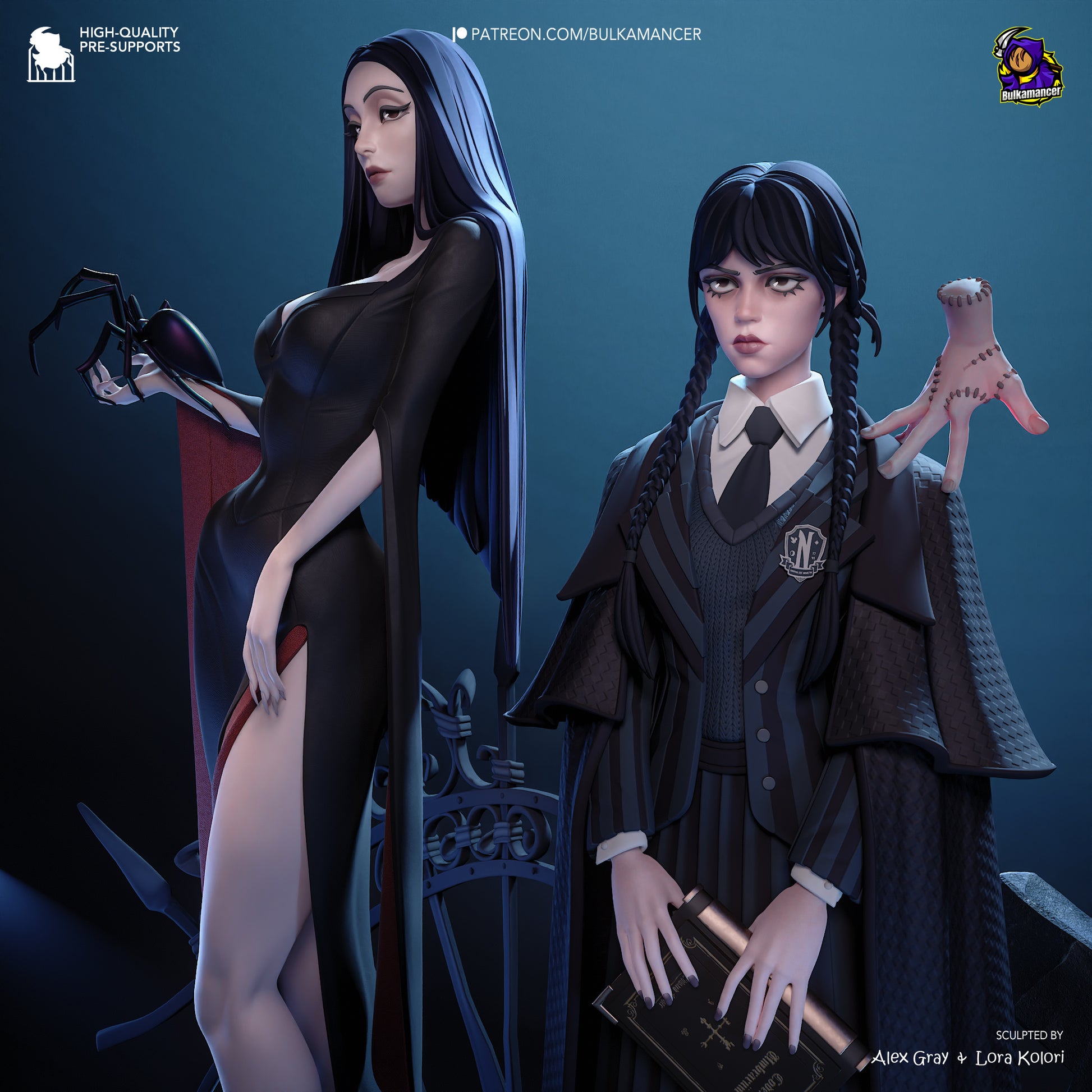 Gothic Duo | Resin Garage Kit Figure Game Fan Art | Bulkamancer Sculpts