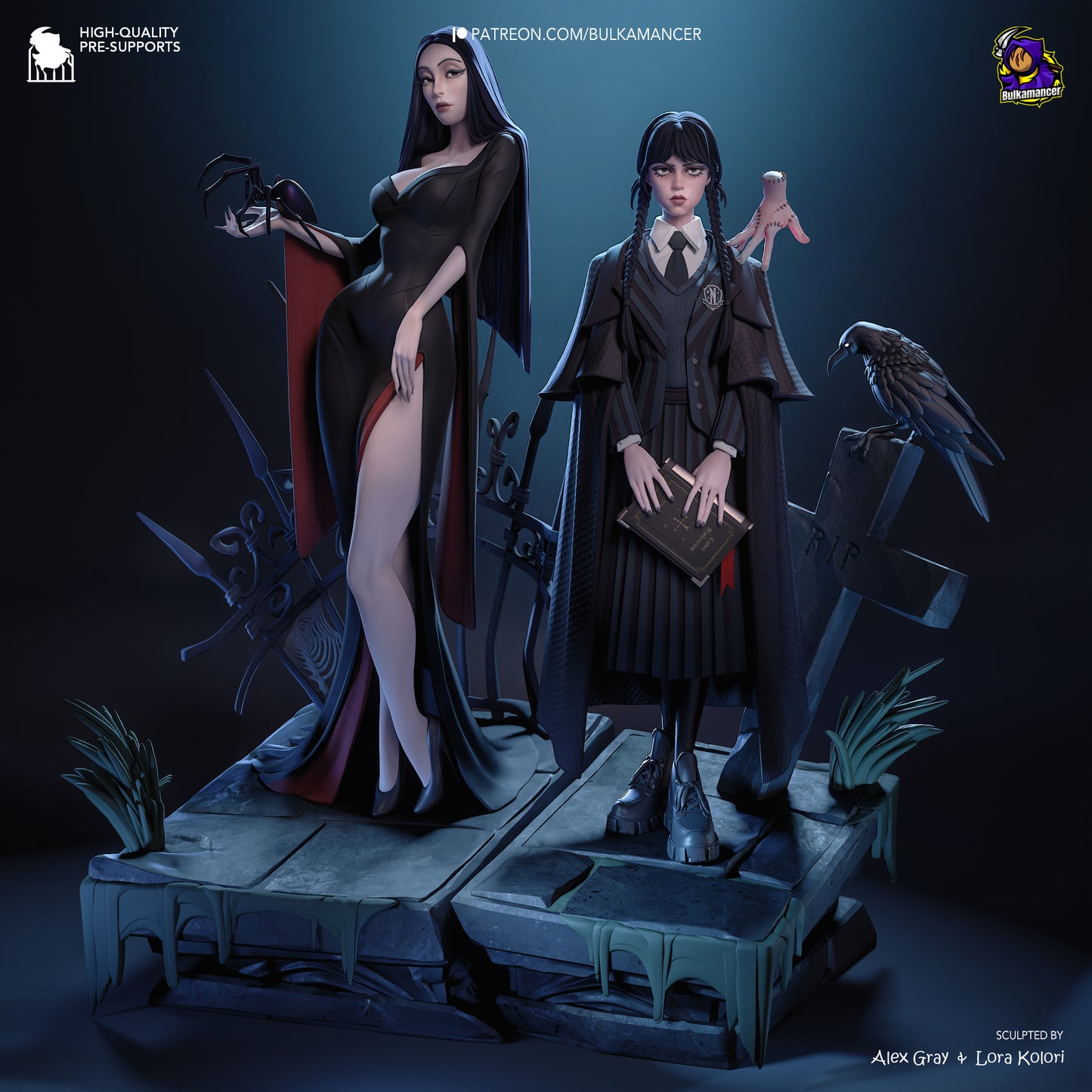 Gothic Duo | Resin Garage Kit Figure Game Fan Art | Bulkamancer Sculpts