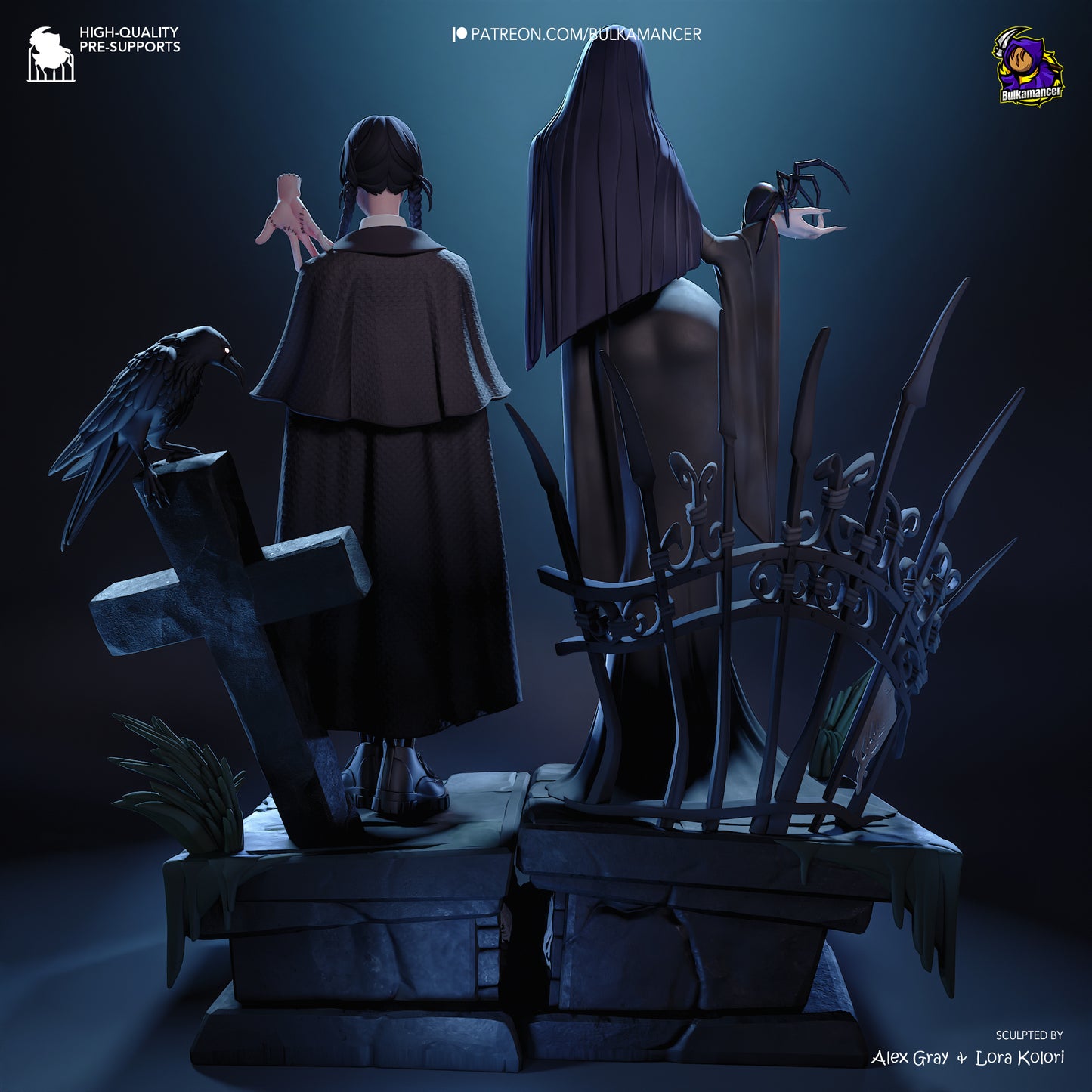 Gothic Duo | Resin Garage Kit Figure Game Fan Art | Bulkamancer Sculpts