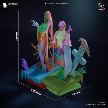Gothic Duo | Resin Garage Kit Figure Game Fan Art | Bulkamancer Sculpts