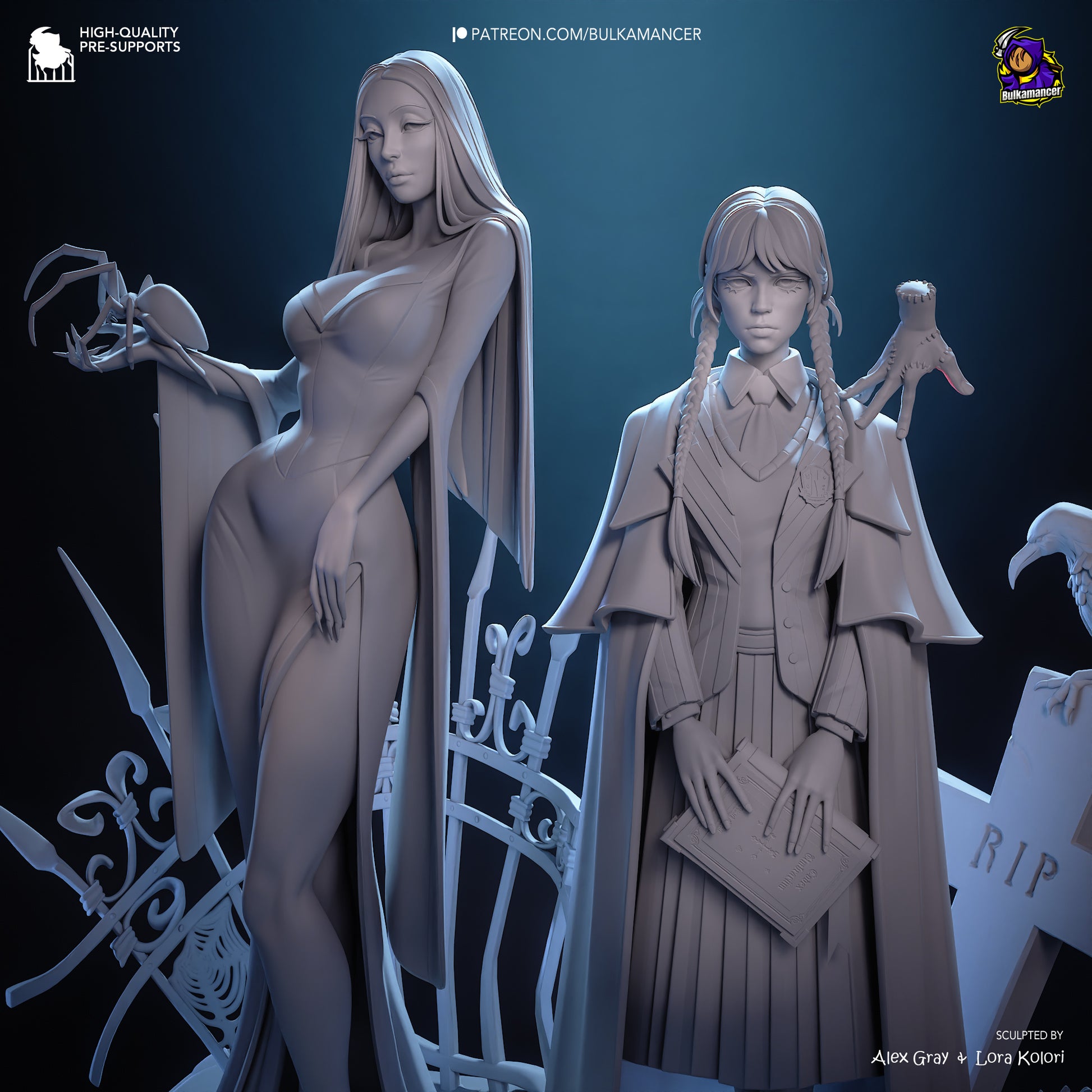 Gothic Duo | Resin Garage Kit Figure Game Fan Art | Bulkamancer Sculpts