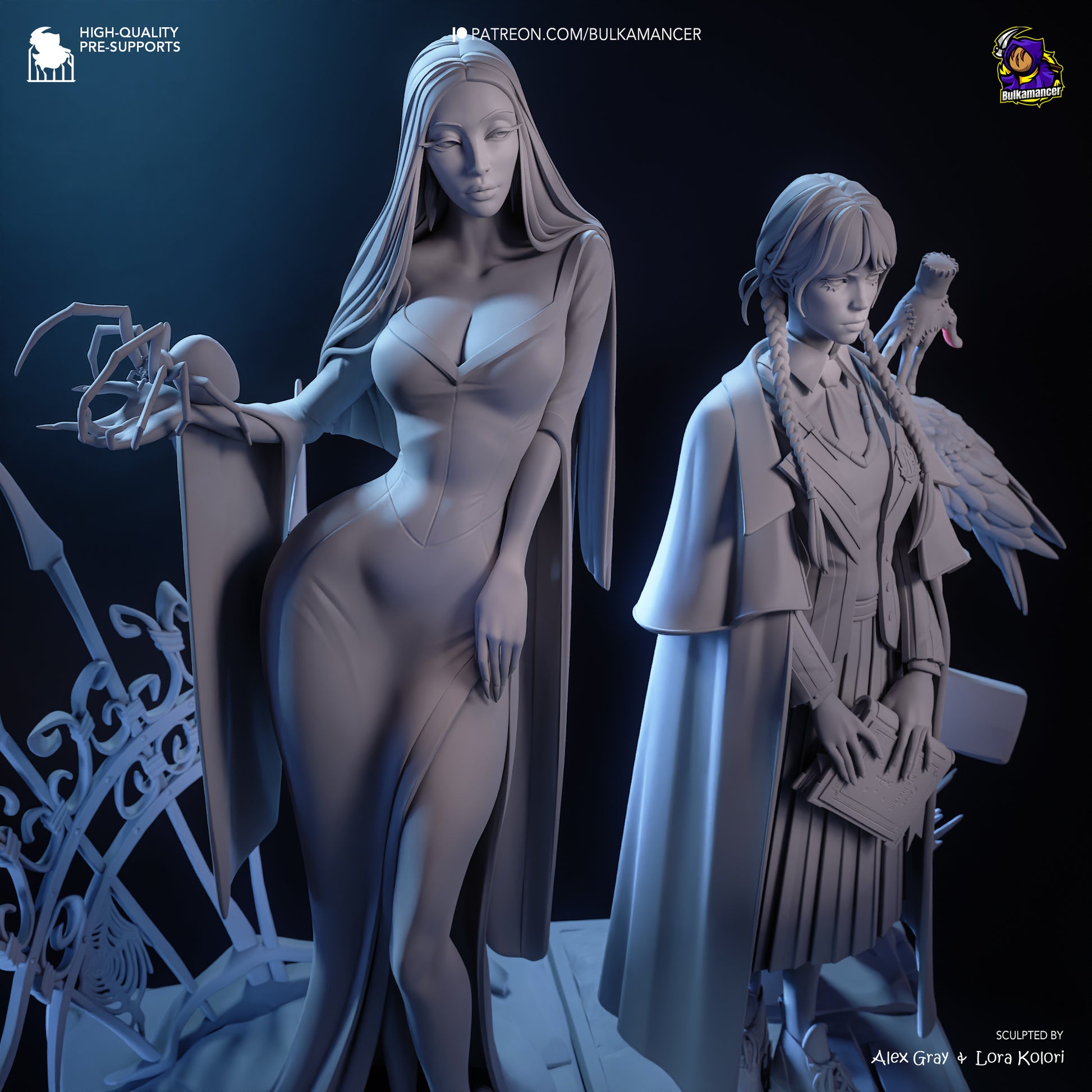 Gothic Duo | Resin Garage Kit Figure Game Fan Art | Bulkamancer Sculpts