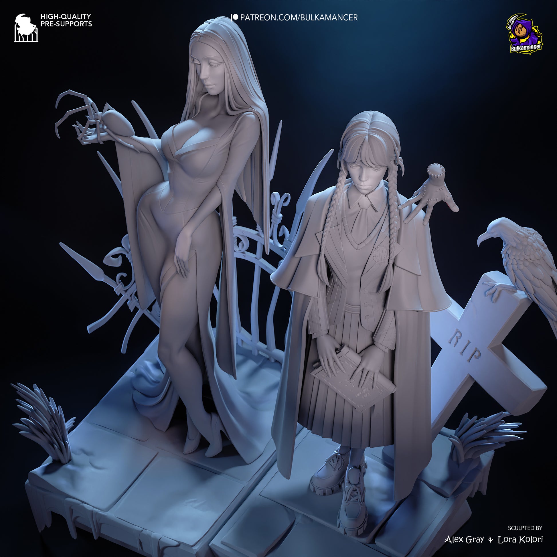 Gothic Duo | Resin Garage Kit Figure Game Fan Art | Bulkamancer Sculpts