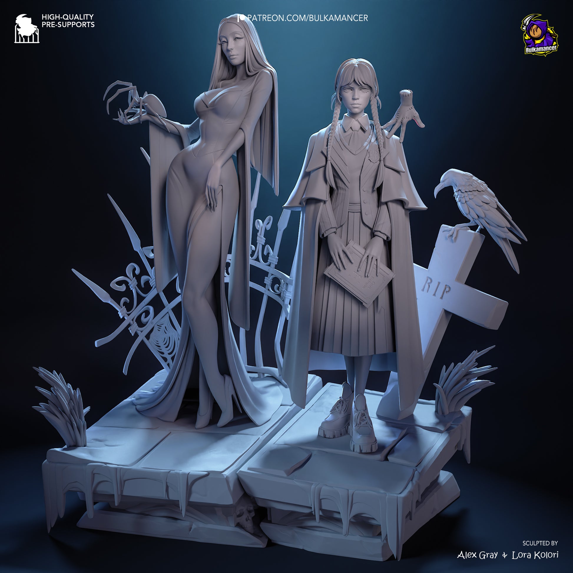 Gothic Duo | Resin Garage Kit Figure Game Fan Art | Bulkamancer Sculpts