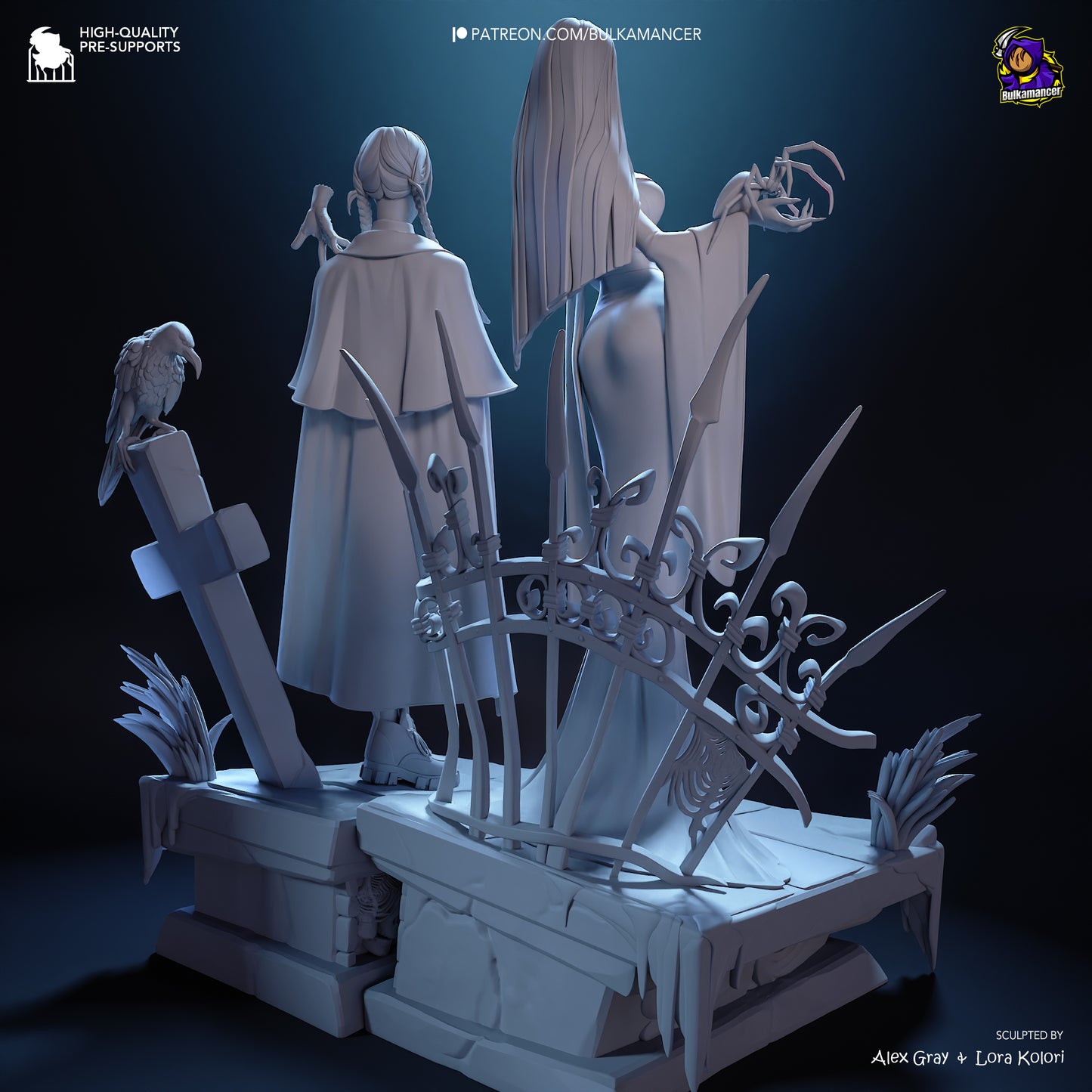 Gothic Duo | Resin Garage Kit Figure Game Fan Art | Bulkamancer Sculpts