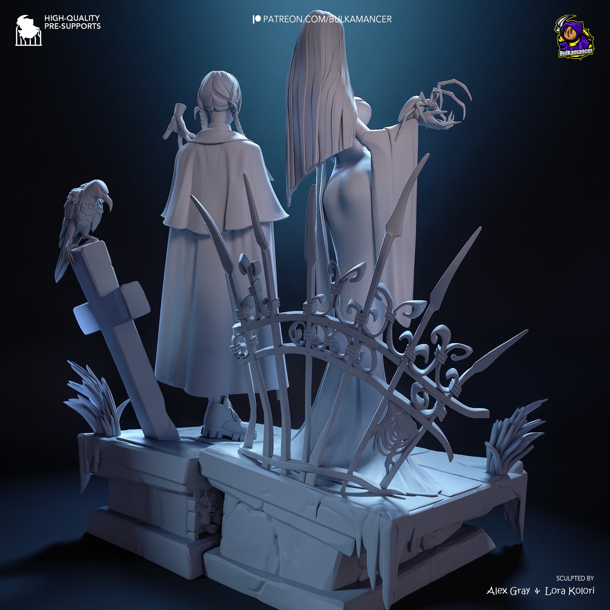 Gothic Duo | Resin Garage Kit Figure Game Fan Art | Bulkamancer Sculpts