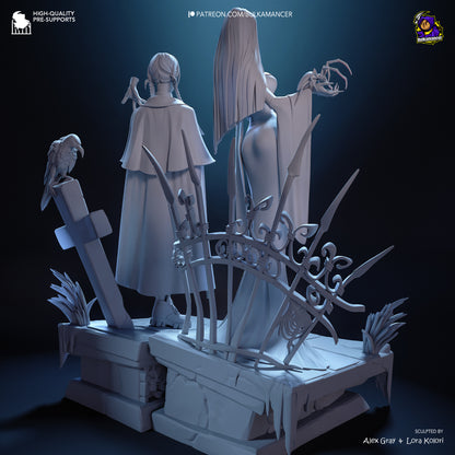 Gothic Duo | Resin Garage Kit Figure Game Fan Art | Bulkamancer Sculpts
