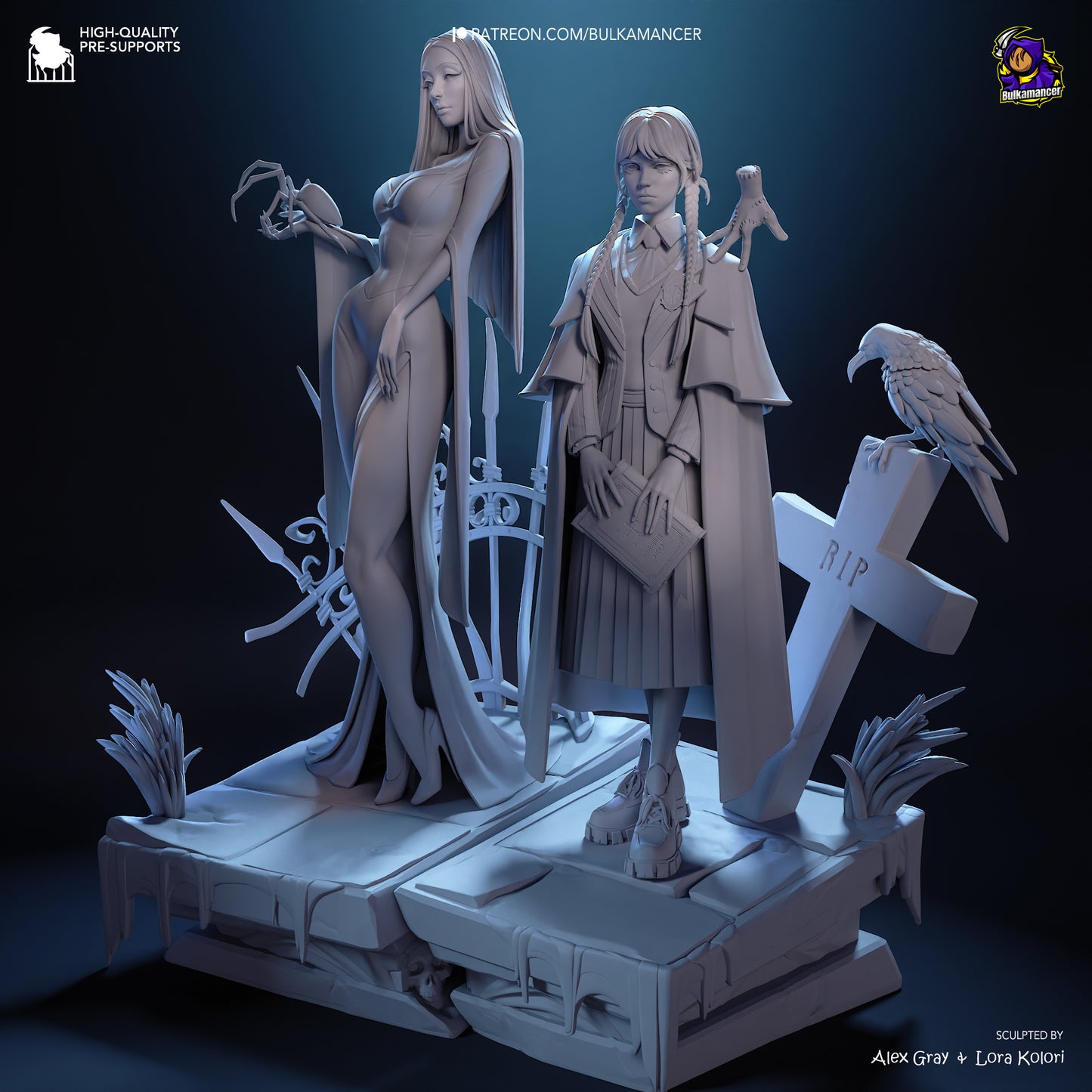 Gothic Duo | Resin Garage Kit Figure Game Fan Art | Bulkamancer Sculpts