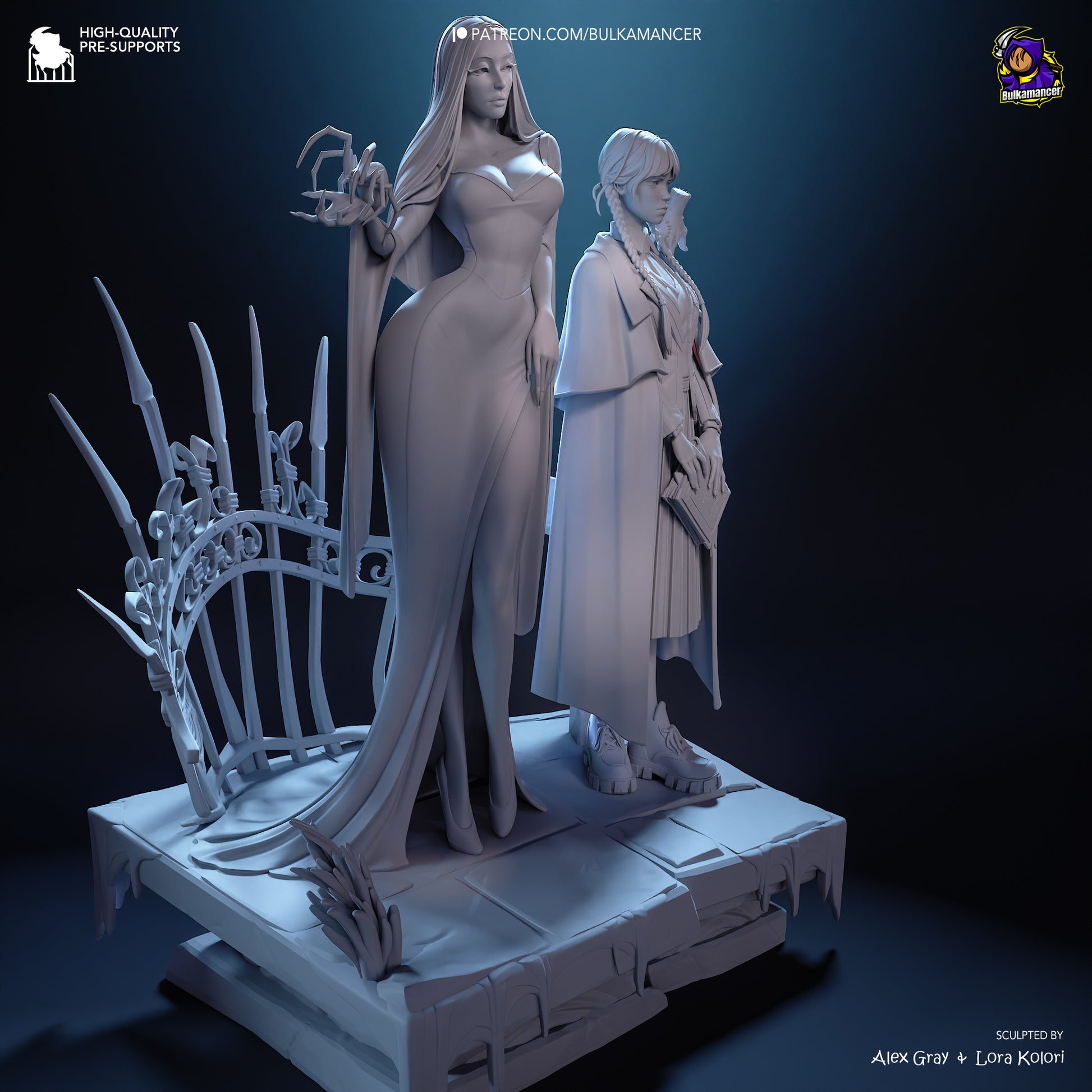 Gothic Duo | Resin Garage Kit Figure Game Fan Art | Bulkamancer Sculpts