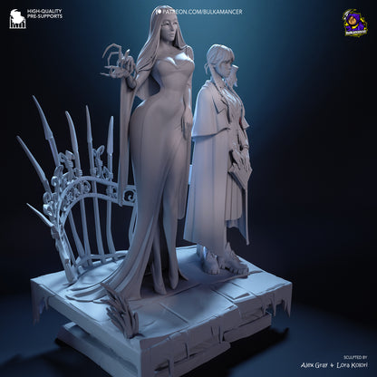 Gothic Duo | Resin Garage Kit Figure Game Fan Art | Bulkamancer Sculpts