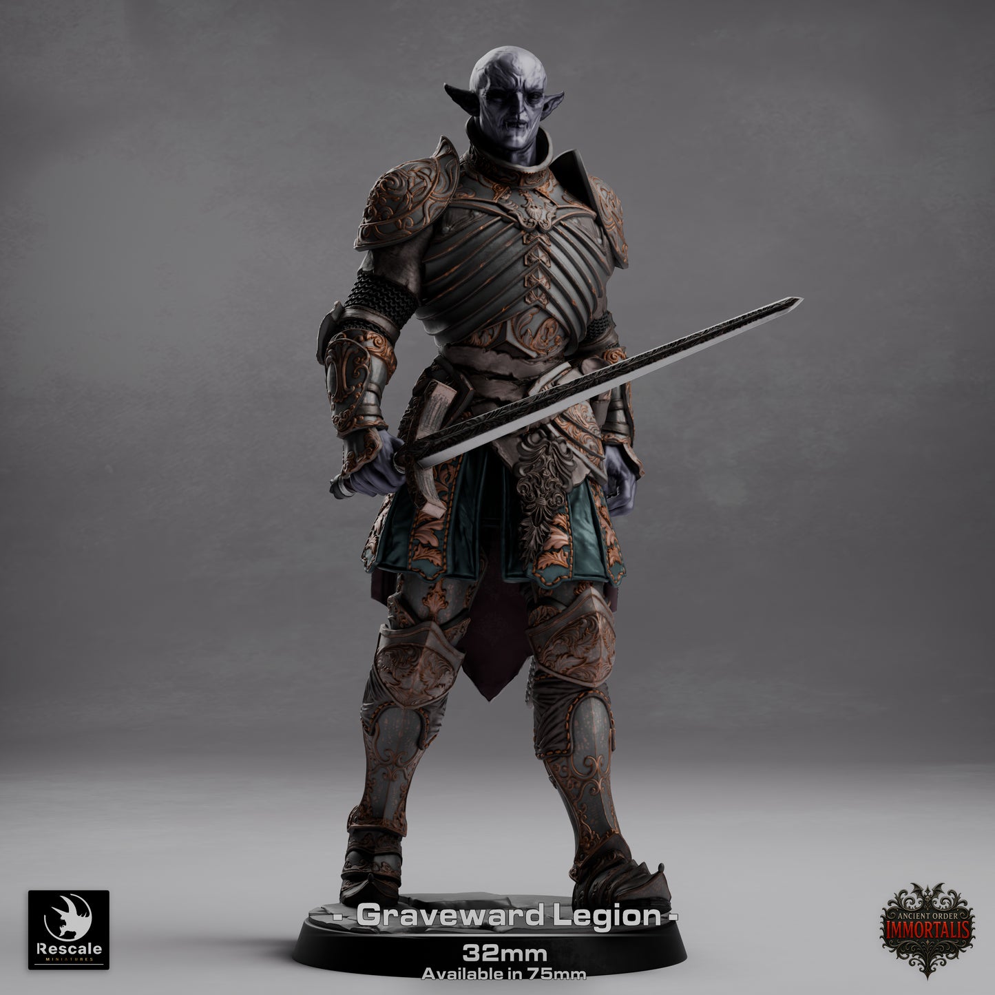 Graveward Legion, Ancient Order Immortalis | D&D TTRPG Miniature | Rescale Miniatures | 3D Print