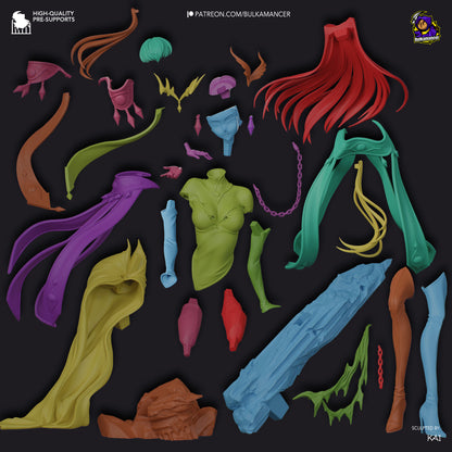 Green Witch | Resin Garage Kit Figure | Bulkamancer Sculpts