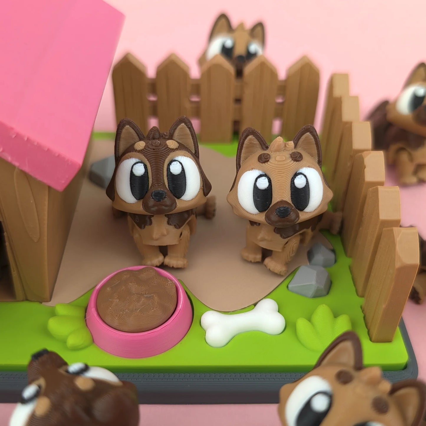 Flexi German Shepherd & Backyard Playset | 3DGOB - Tattles Told 3D