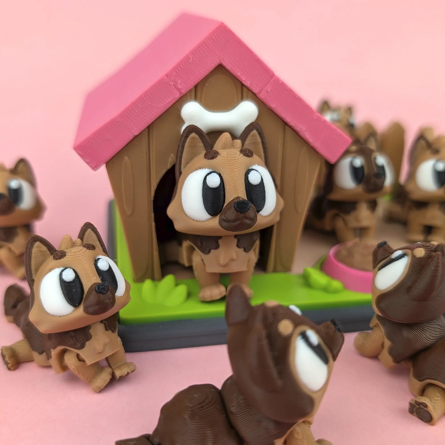 Flexi German Shepherd & Backyard Playset | 3DGOB - Tattles Told 3D