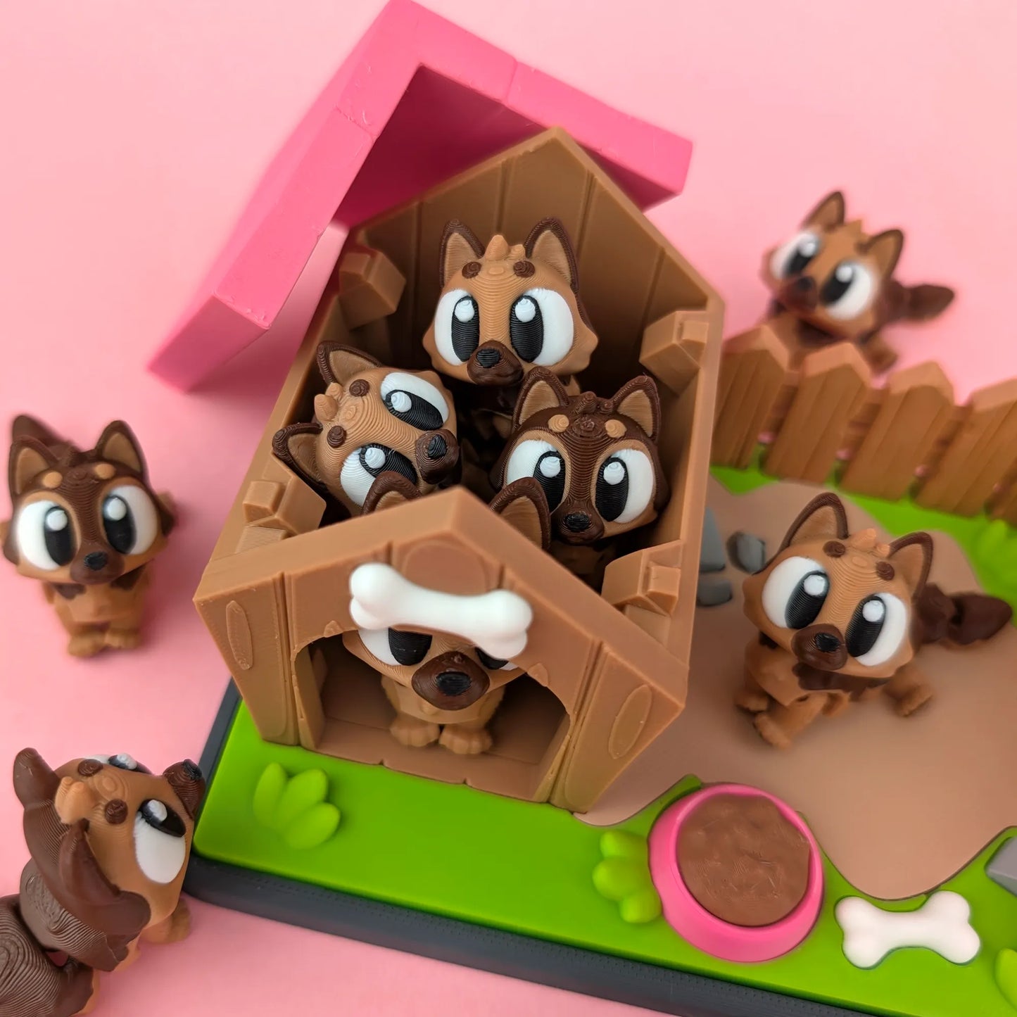 Flexi German Shepherd & Backyard Playset | 3DGOB - Tattles Told 3D