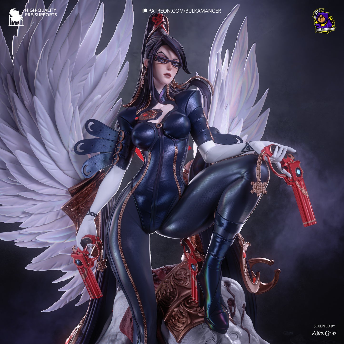 Bruja Pistolera | Figura de Resina de Garaje | Esculturas de Bulkamancer
