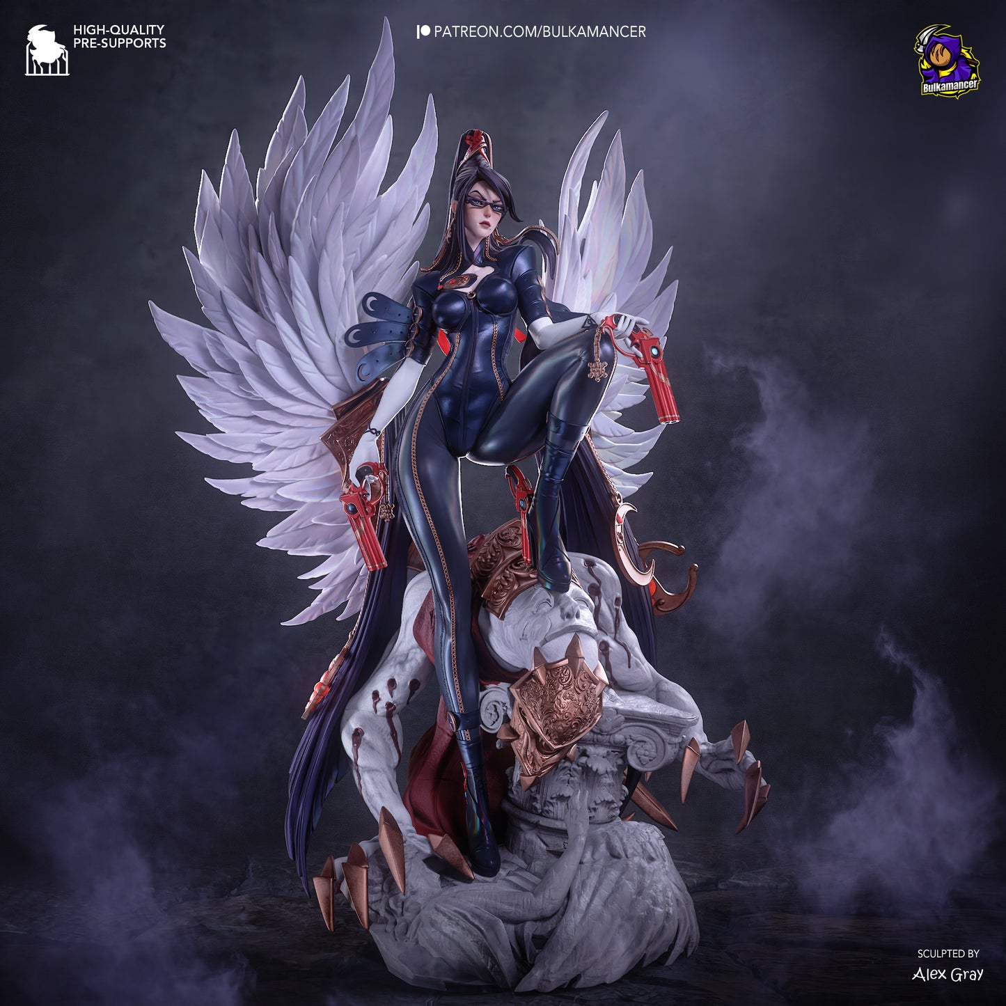 Bruja Pistolera | Figura de Resina de Garaje | Esculturas de Bulkamancer