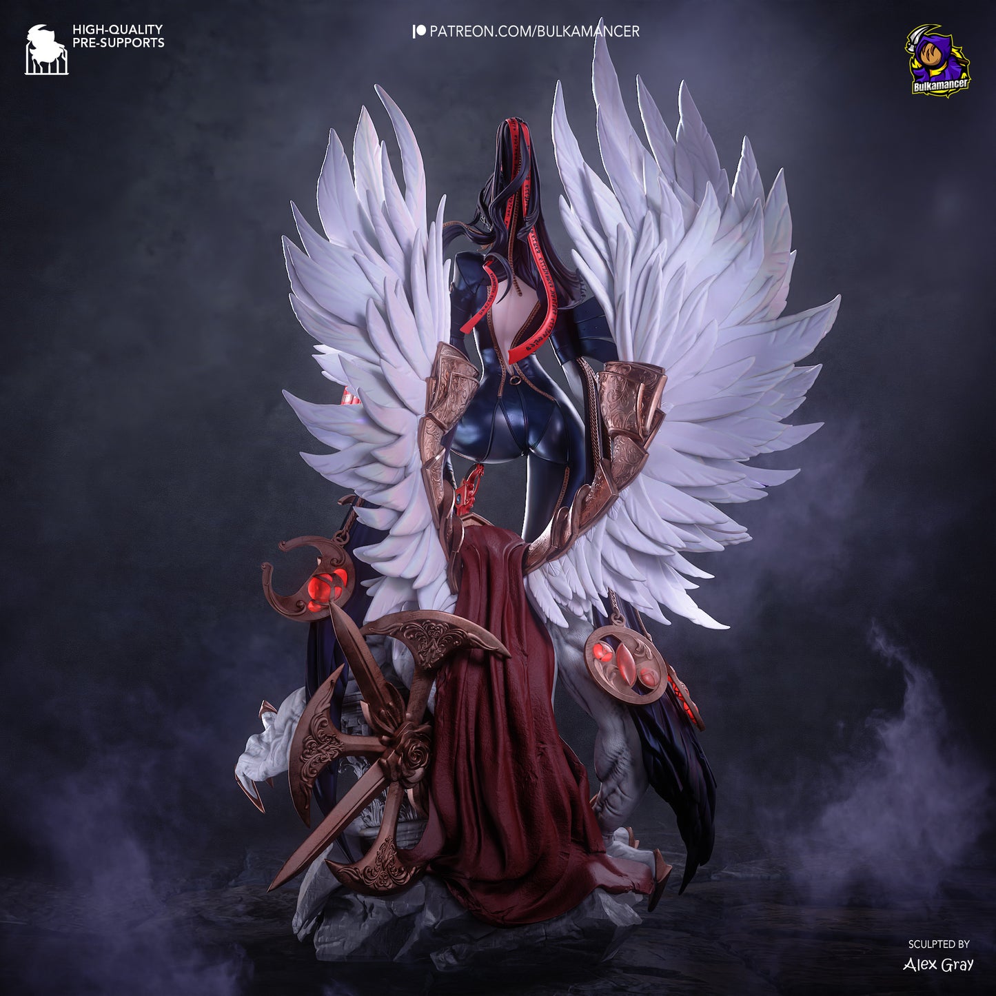 Bruja Pistolera | Figura de Resina de Garaje | Esculturas de Bulkamancer