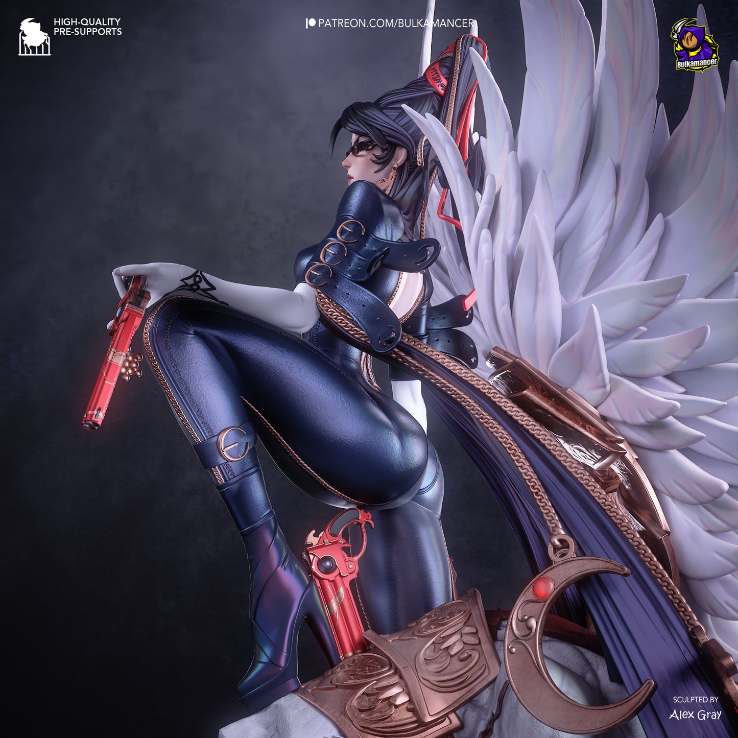 Bruja Pistolera | Figura de Resina de Garaje | Esculturas de Bulkamancer