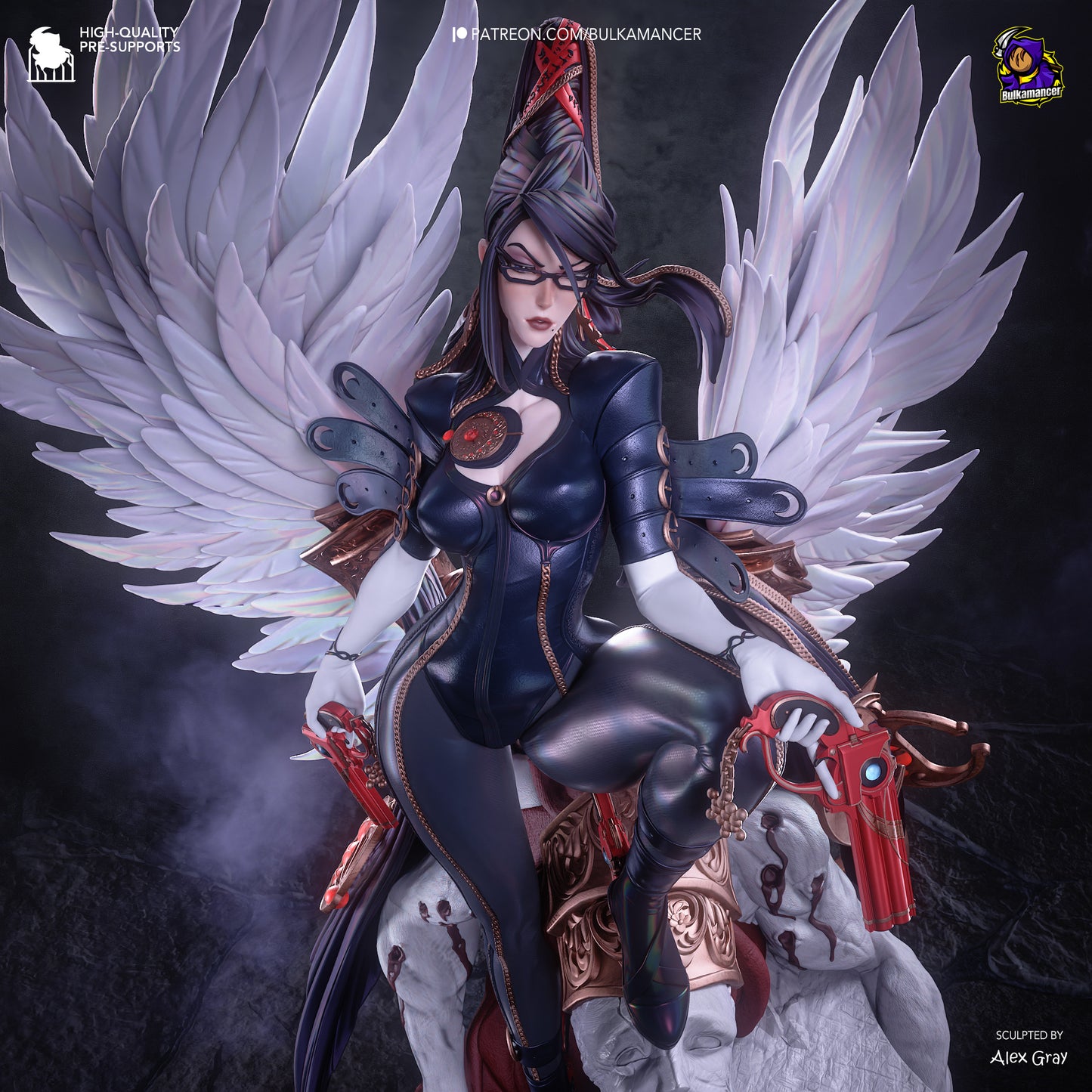 Bruja Pistolera | Figura de Resina de Garaje | Esculturas de Bulkamancer