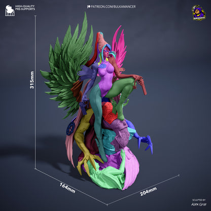 Bruja Pistolera | Figura de Resina de Garaje | Esculturas de Bulkamancer