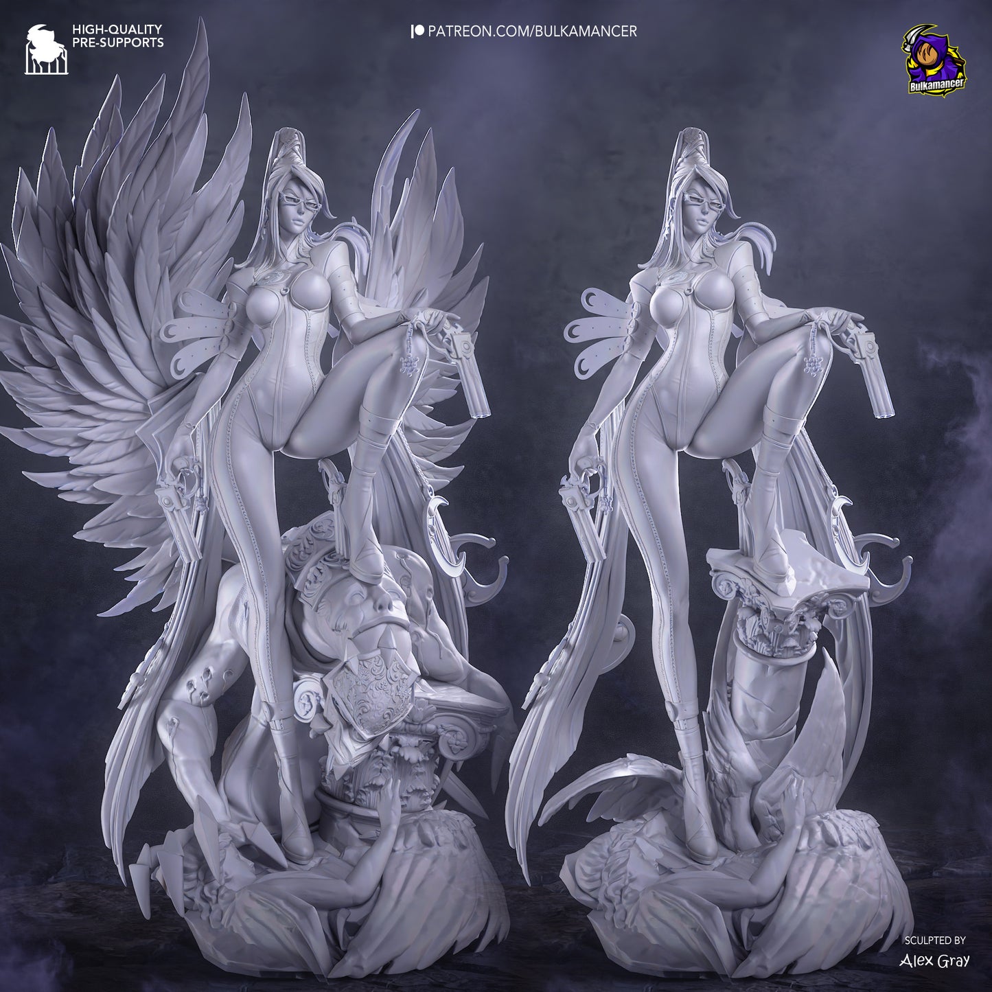 Bruja Pistolera | Figura de Resina de Garaje | Esculturas de Bulkamancer