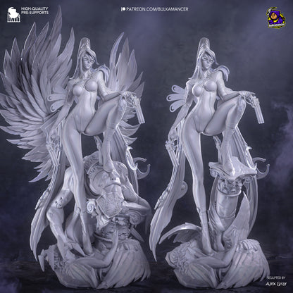 Bruja Pistolera | Figura de Resina de Garaje | Esculturas de Bulkamancer