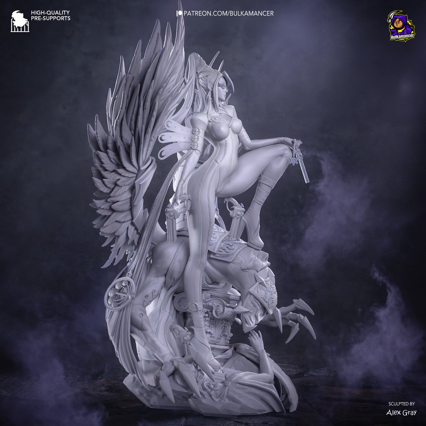 Bruja Pistolera | Figura de Resina de Garaje | Esculturas de Bulkamancer