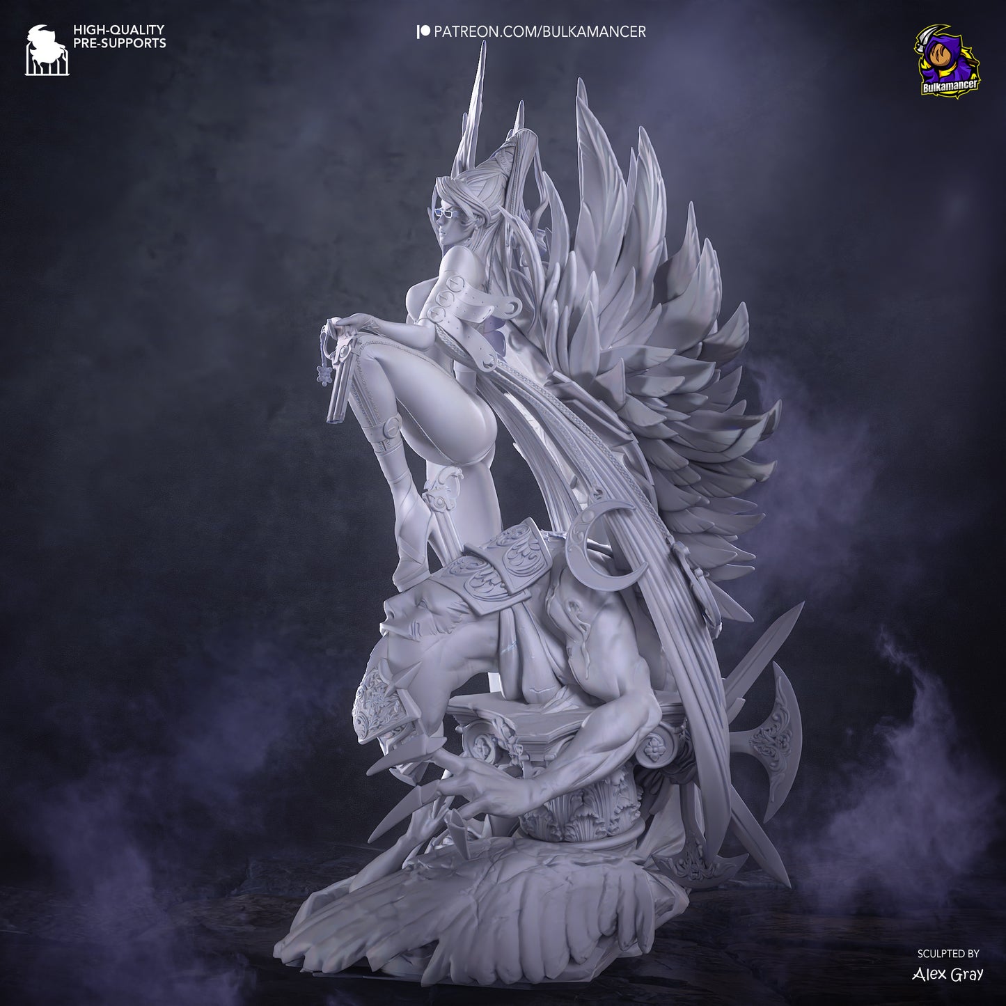 Bruja Pistolera | Figura de Resina de Garaje | Esculturas de Bulkamancer